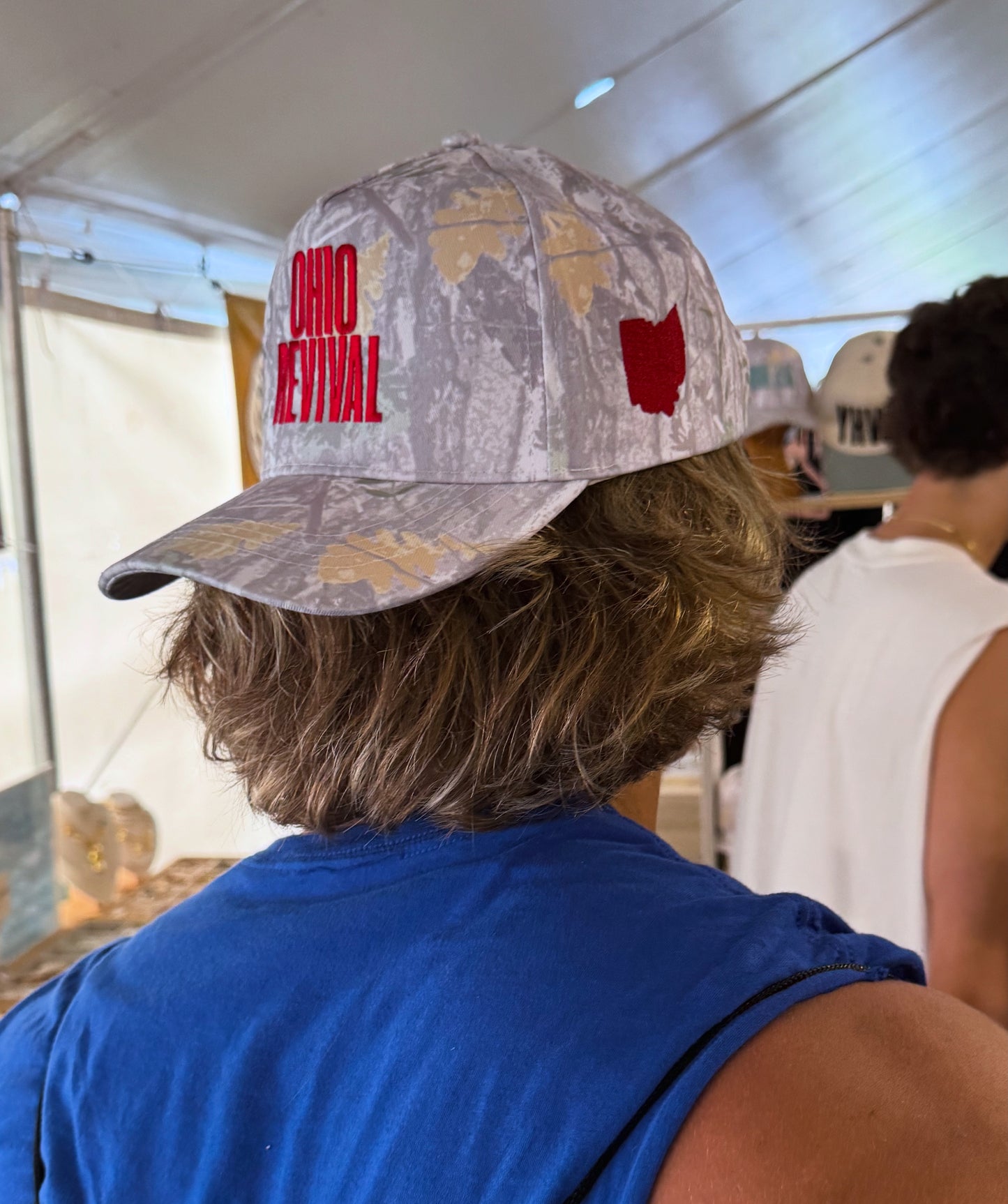 OHIO REVIVAL WHITE CAMO TRUCKER HAT
