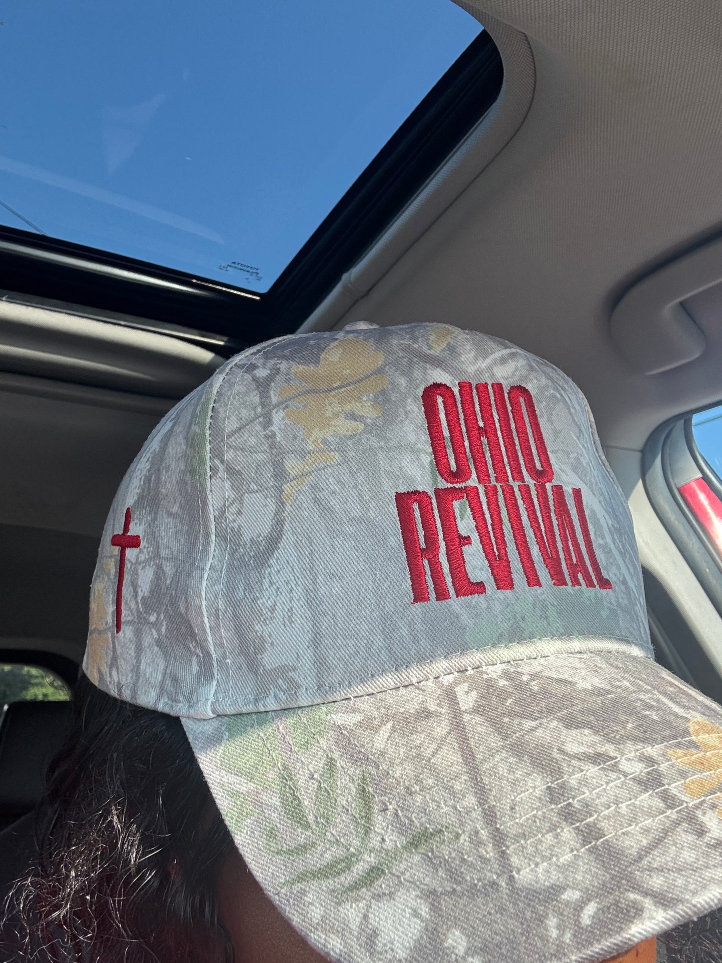 OHIO REVIVAL WHITE CAMO TRUCKER HAT