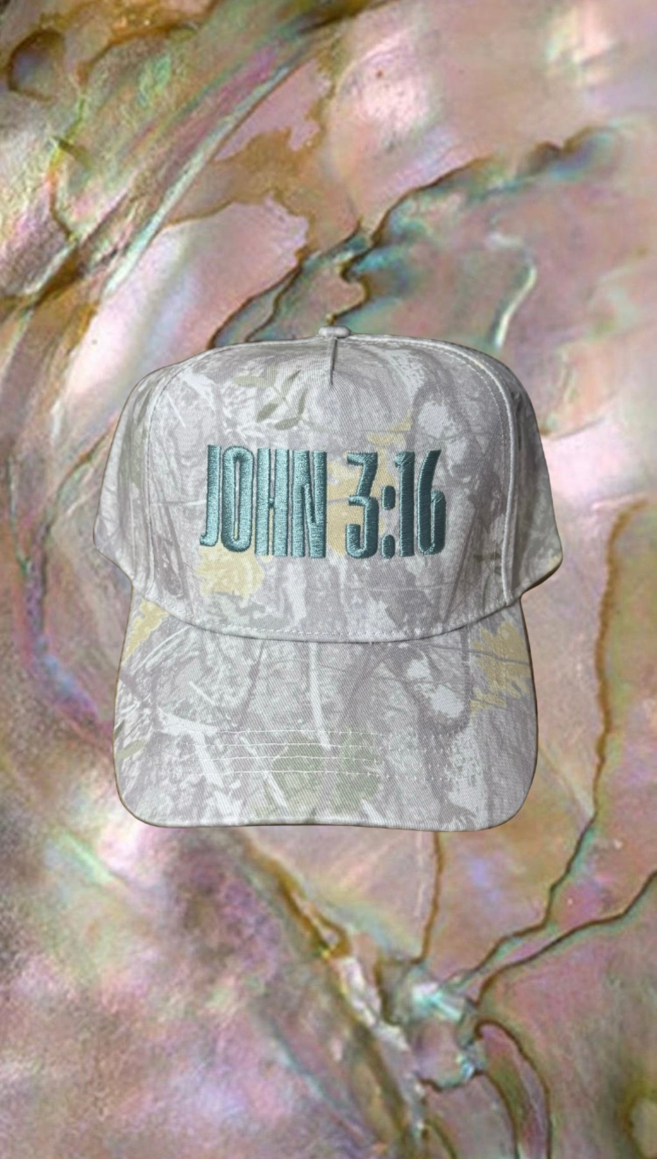 JOHN 3:16 CAMO trucker hat