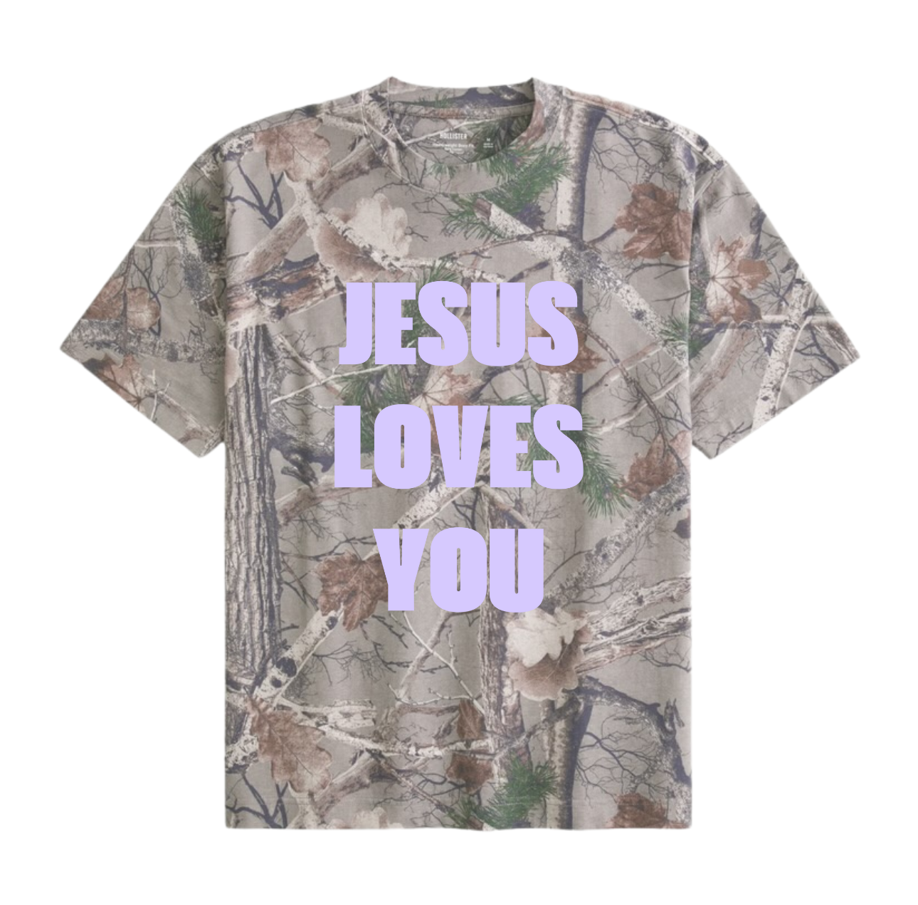 JESUS LOVES YOU BOXY CAMO T-SHIRT