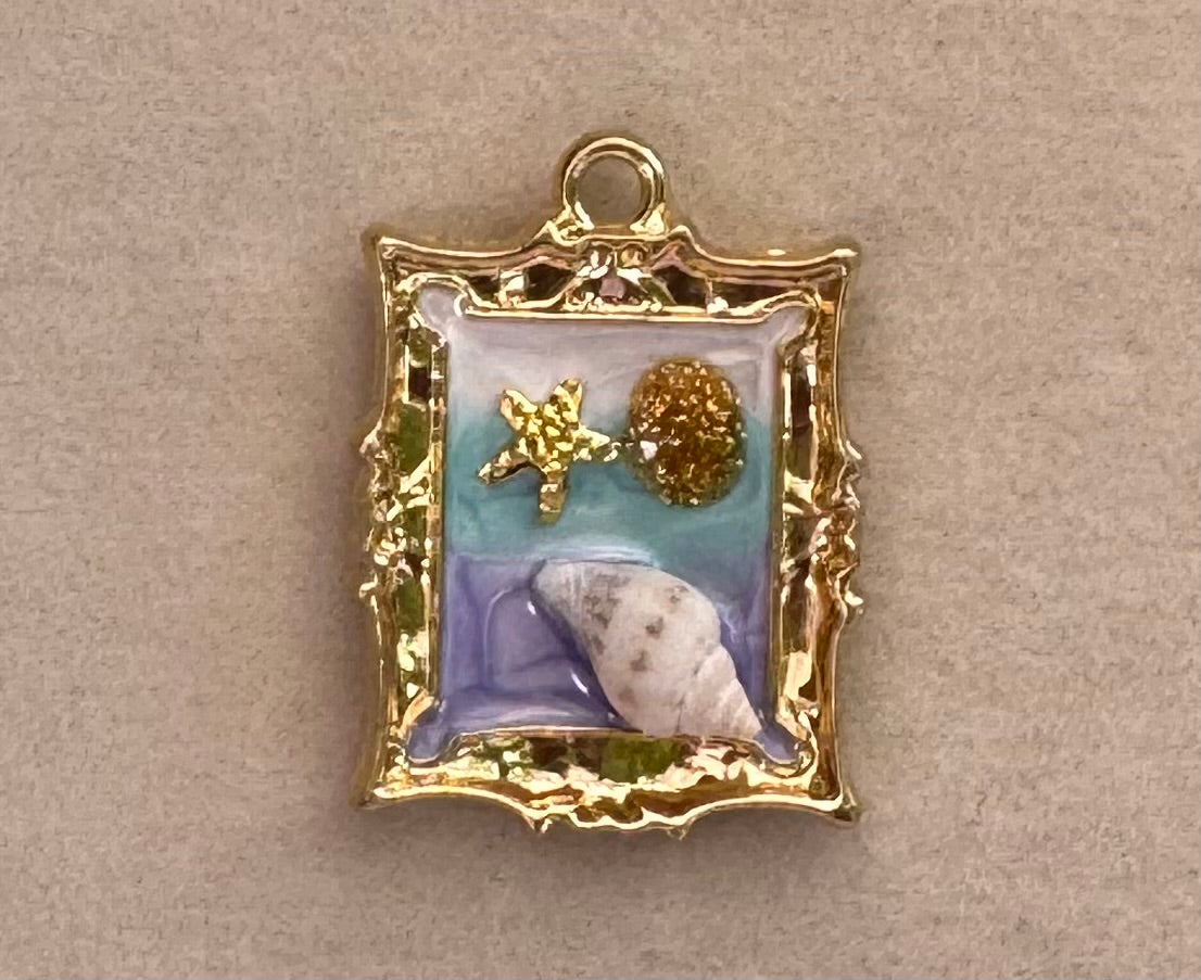 Coastal portrait charm