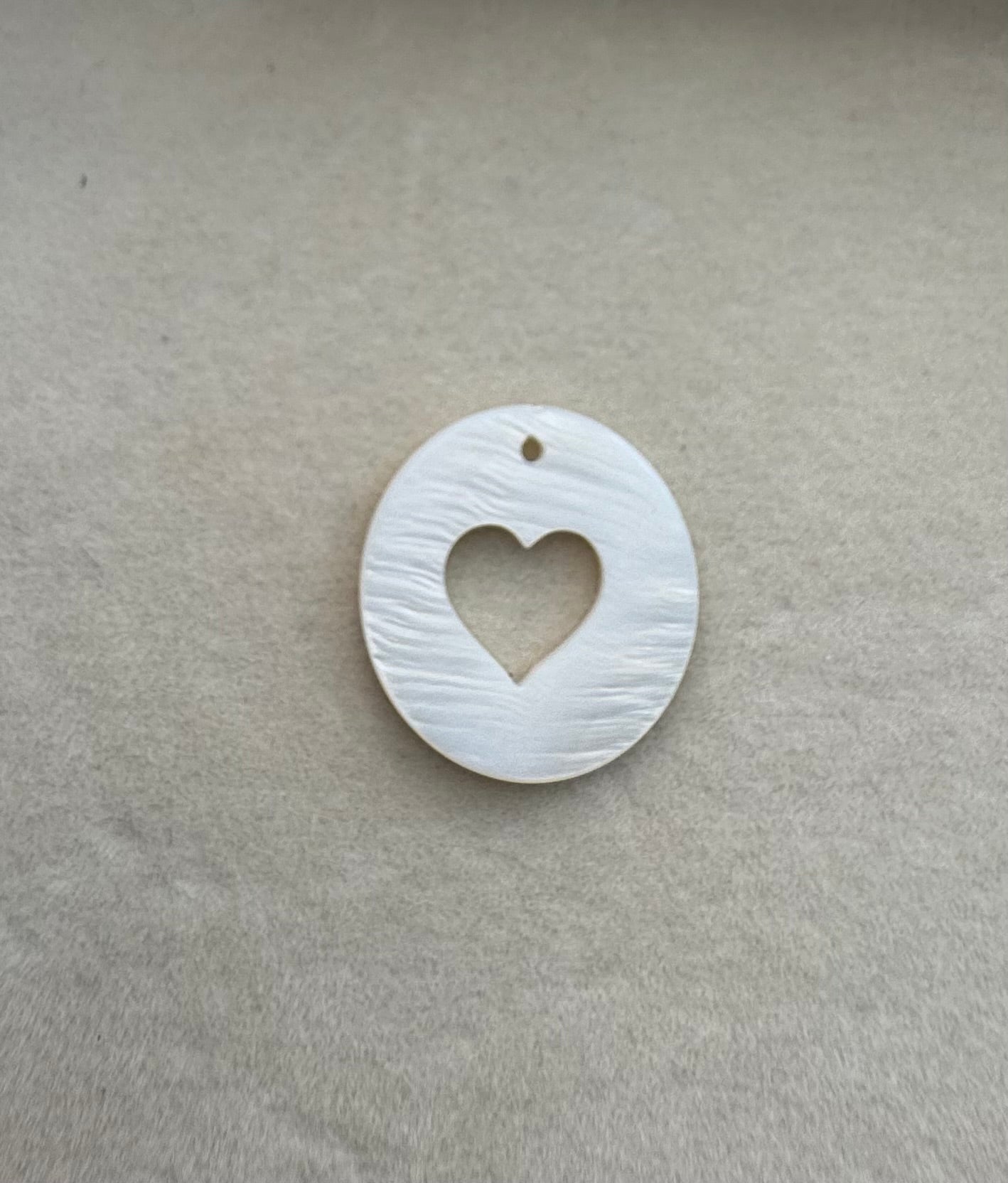 Mother of pearl heart charm