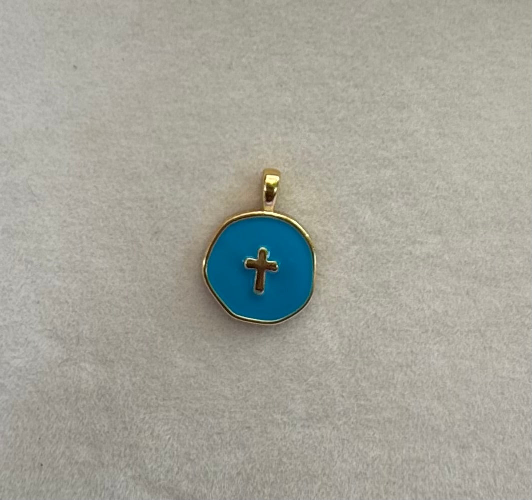 Colorful Cross Charm