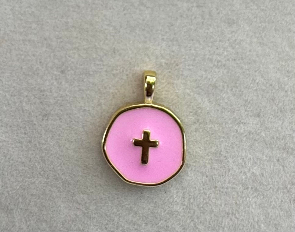 Colorful Cross Charm