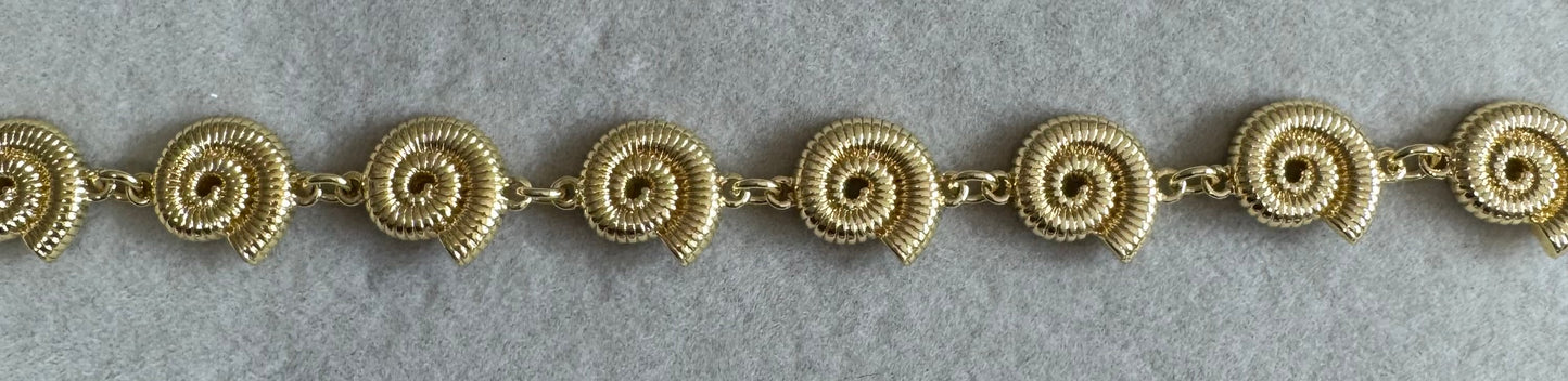Sea shell gold anklet
