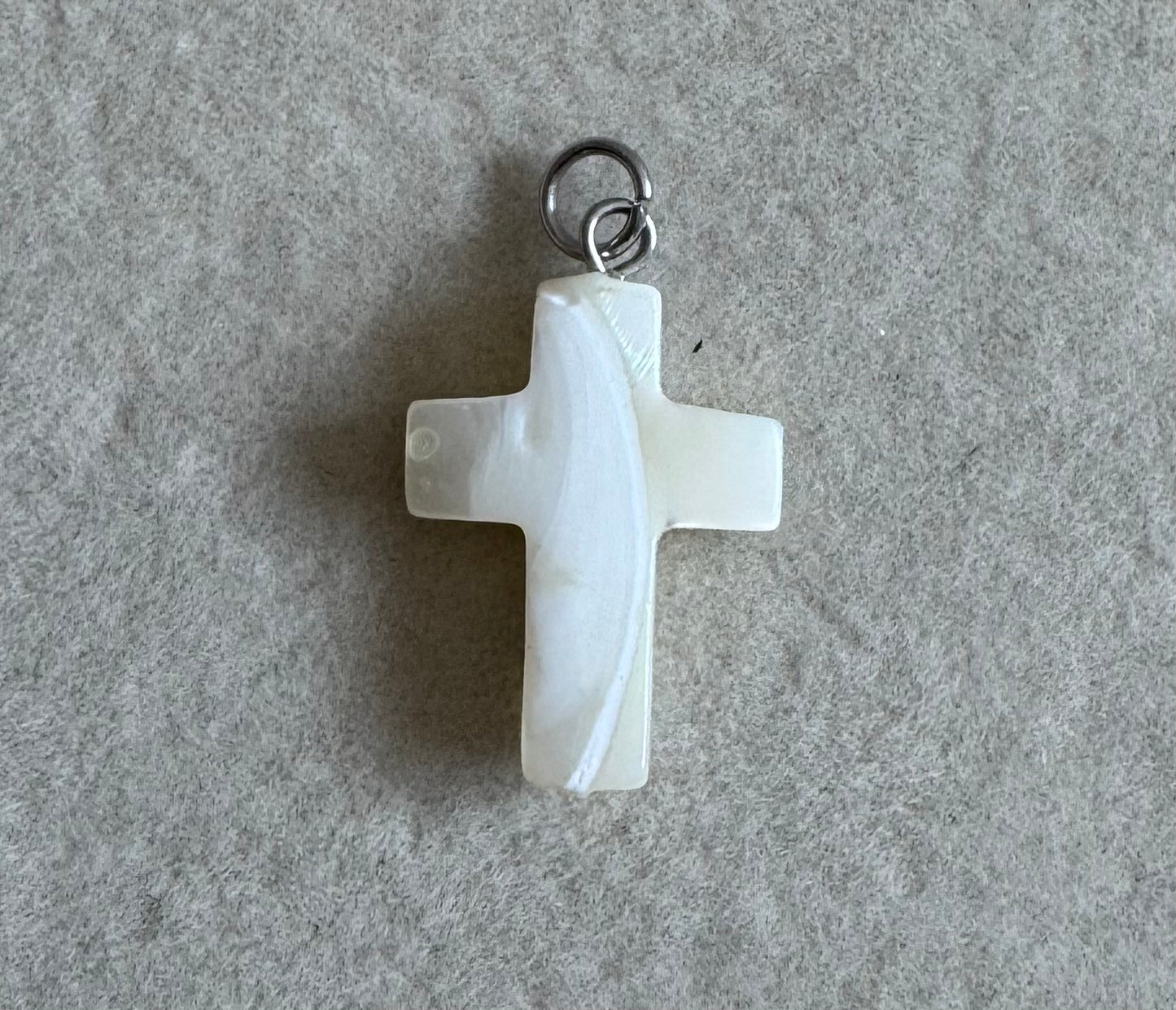 Mother of pearl mini cross charm