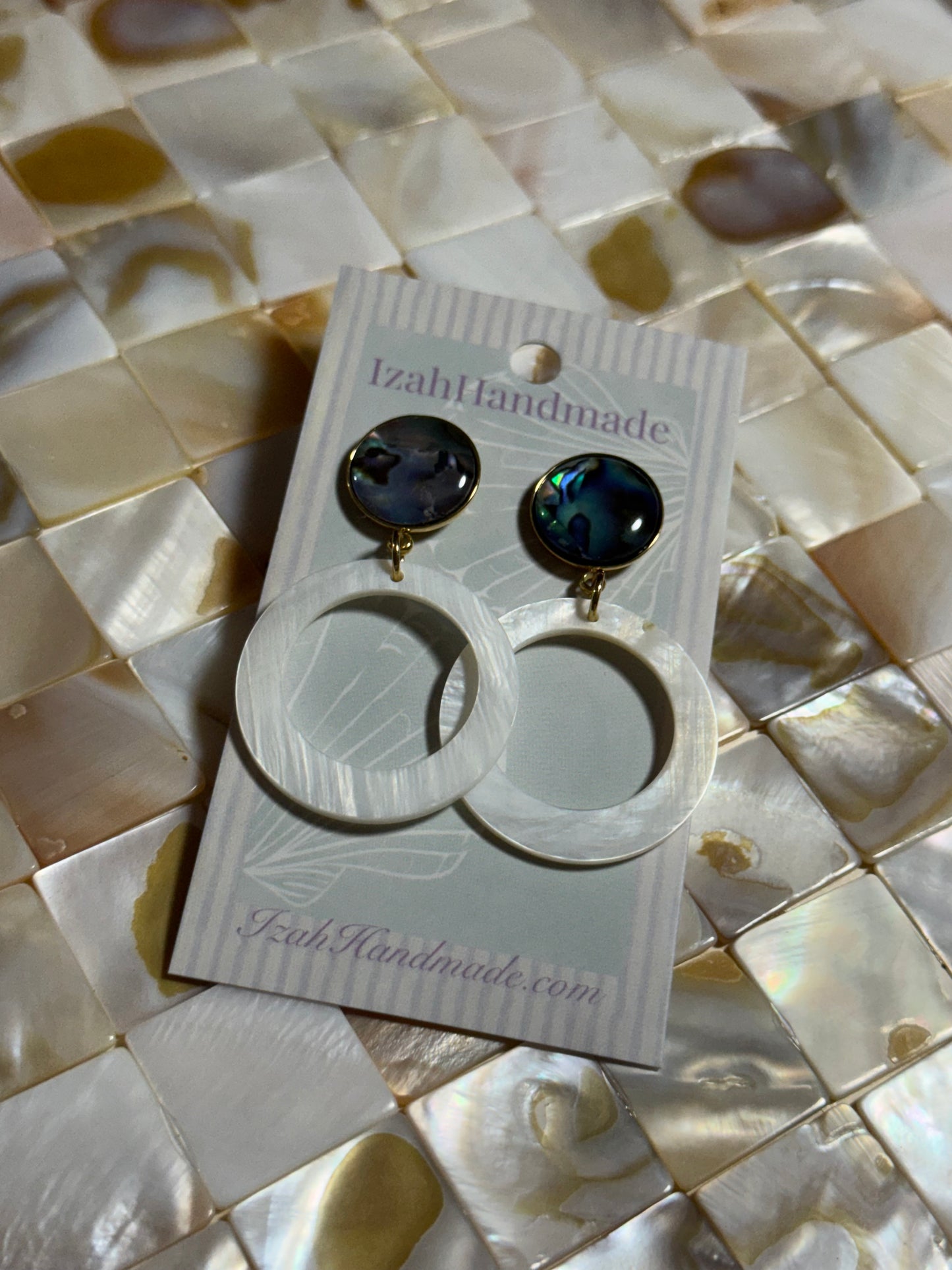 Abalone Round Shell Stud