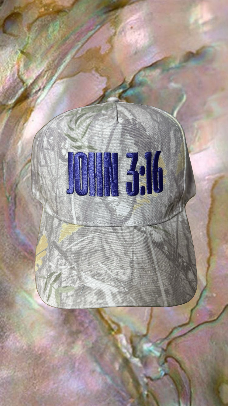 JOHN 3:16 CAMO trucker hat