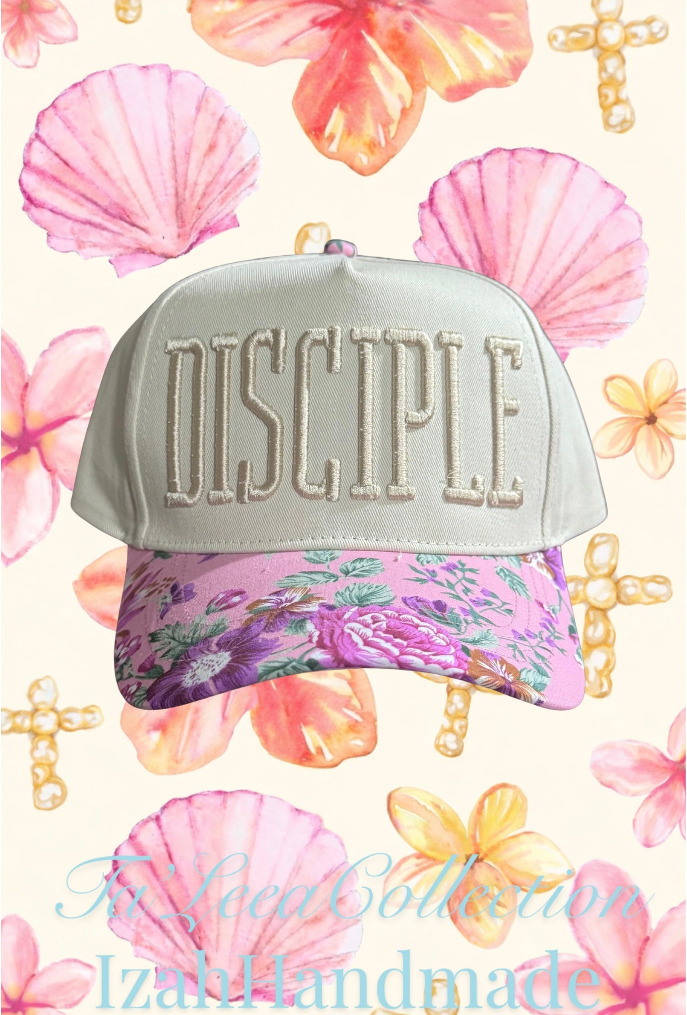 Disciple Pink Floral Trucker Hat
