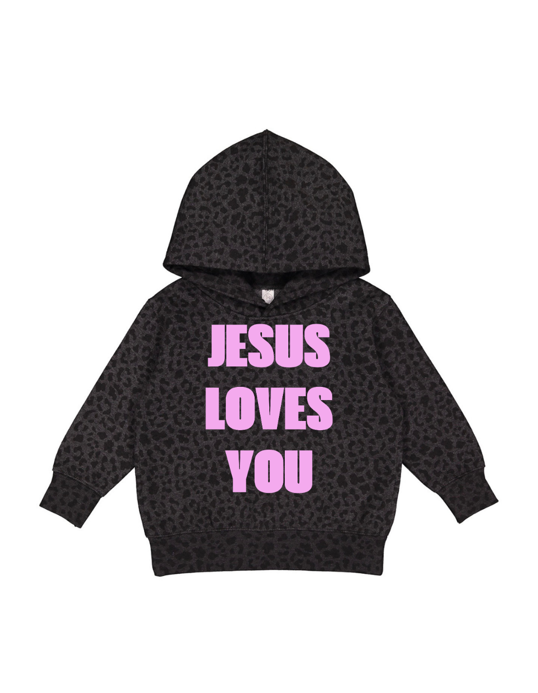 Toddler Black Leopard Jesus Loves You