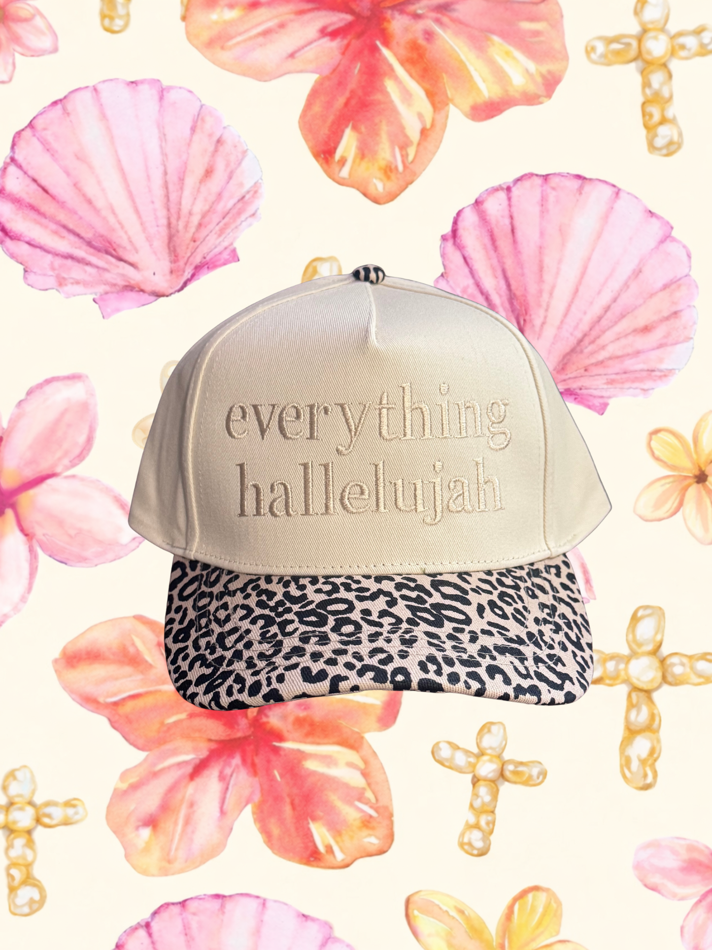 Everything hallelujah Cheetah Trucker Hat