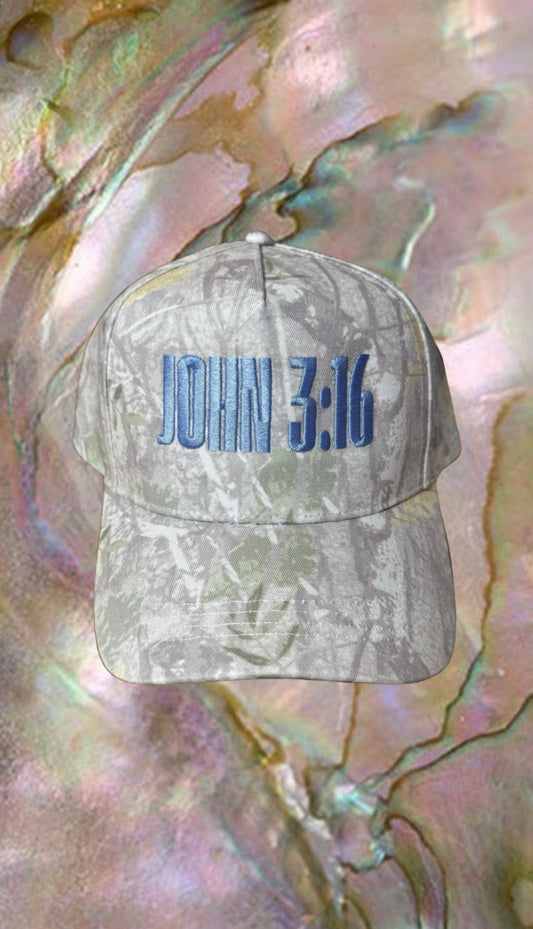JOHN 3:16 CAMO trucker hat