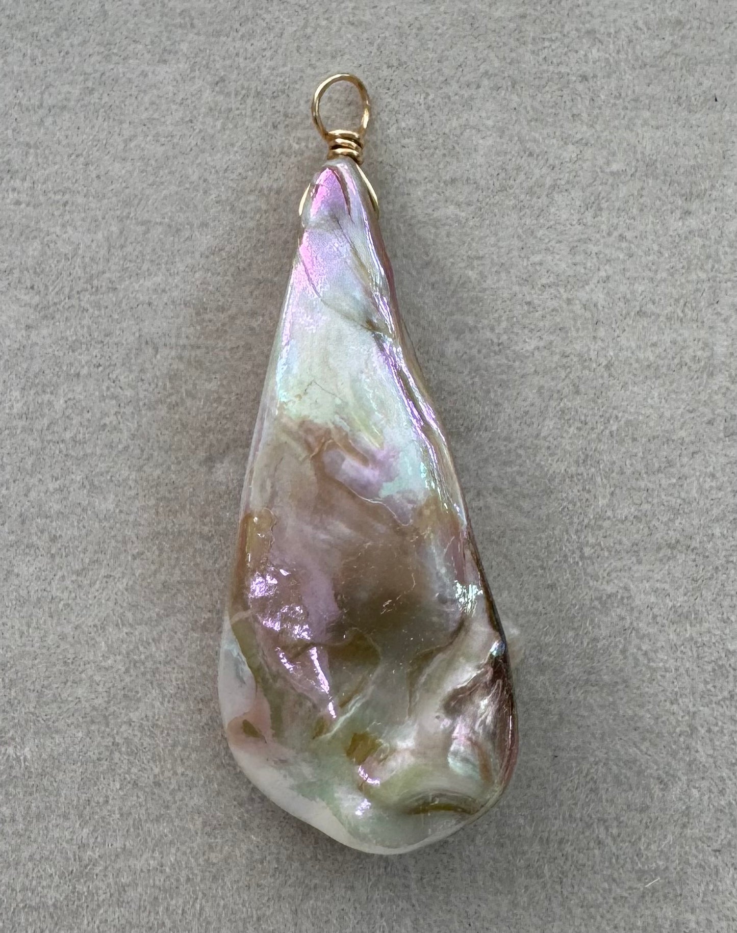 Mother of pearl iridescent charm