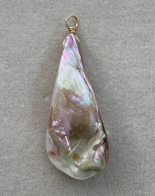 Mother of pearl iridescent charm
