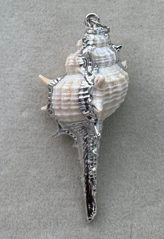Silver conch charm