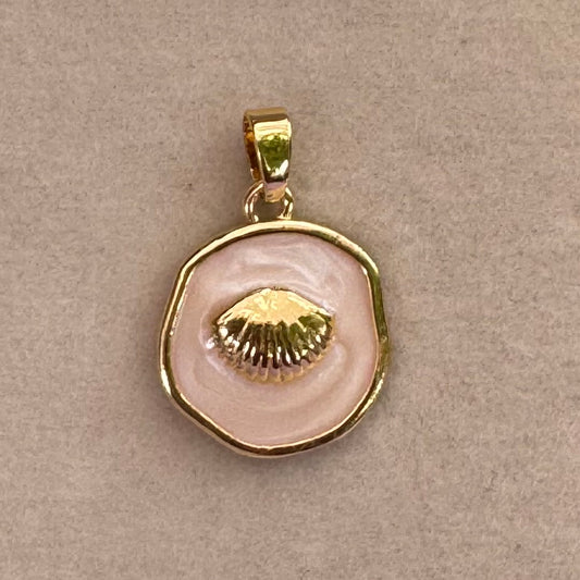 Gold coastal enamel pendant charms