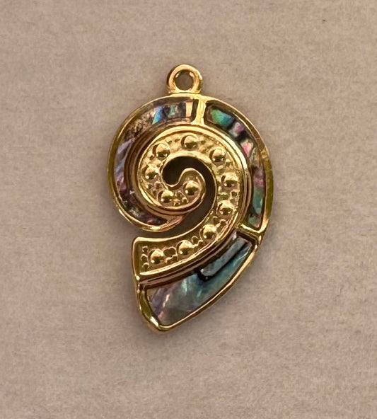 Abalone swirl charm