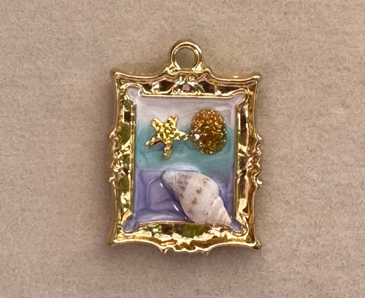 Coastal portrait charm