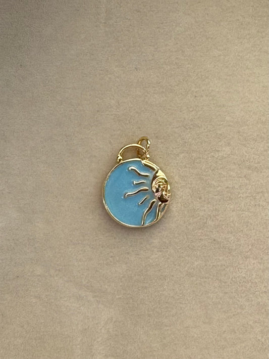 Blue sun charm