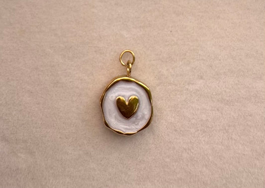Heart enamel charm