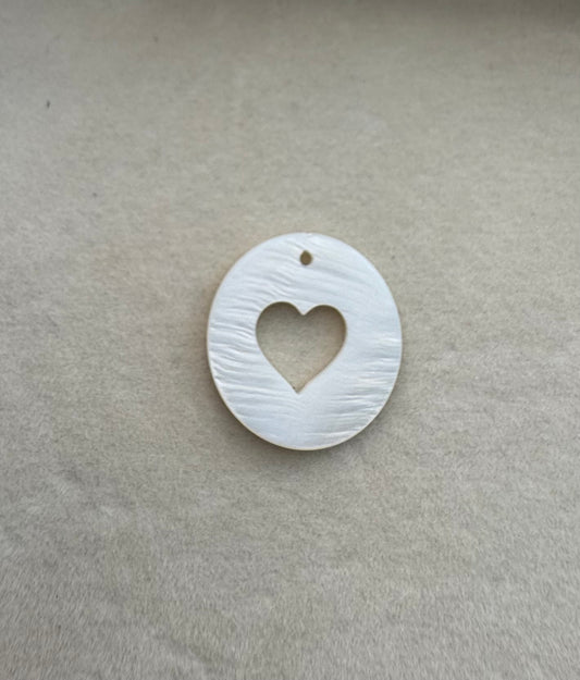 Mother of pearl heart charm