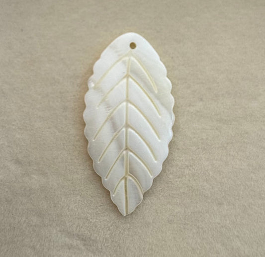 Mother of pearl feather charm