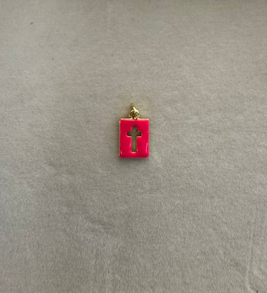 Colorful Cross Charm