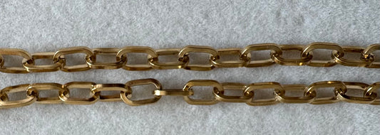 Gold Large paper clip chain