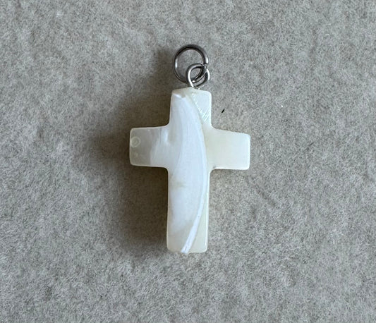 Mother of pearl mini cross charm