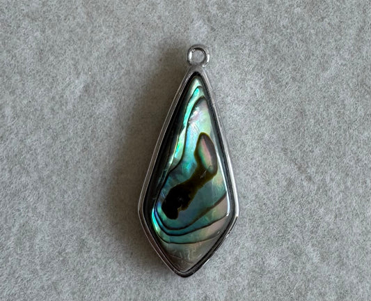 Abalone silver charm