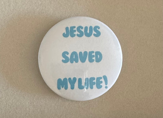 Blue Jesus saved my life! Pin