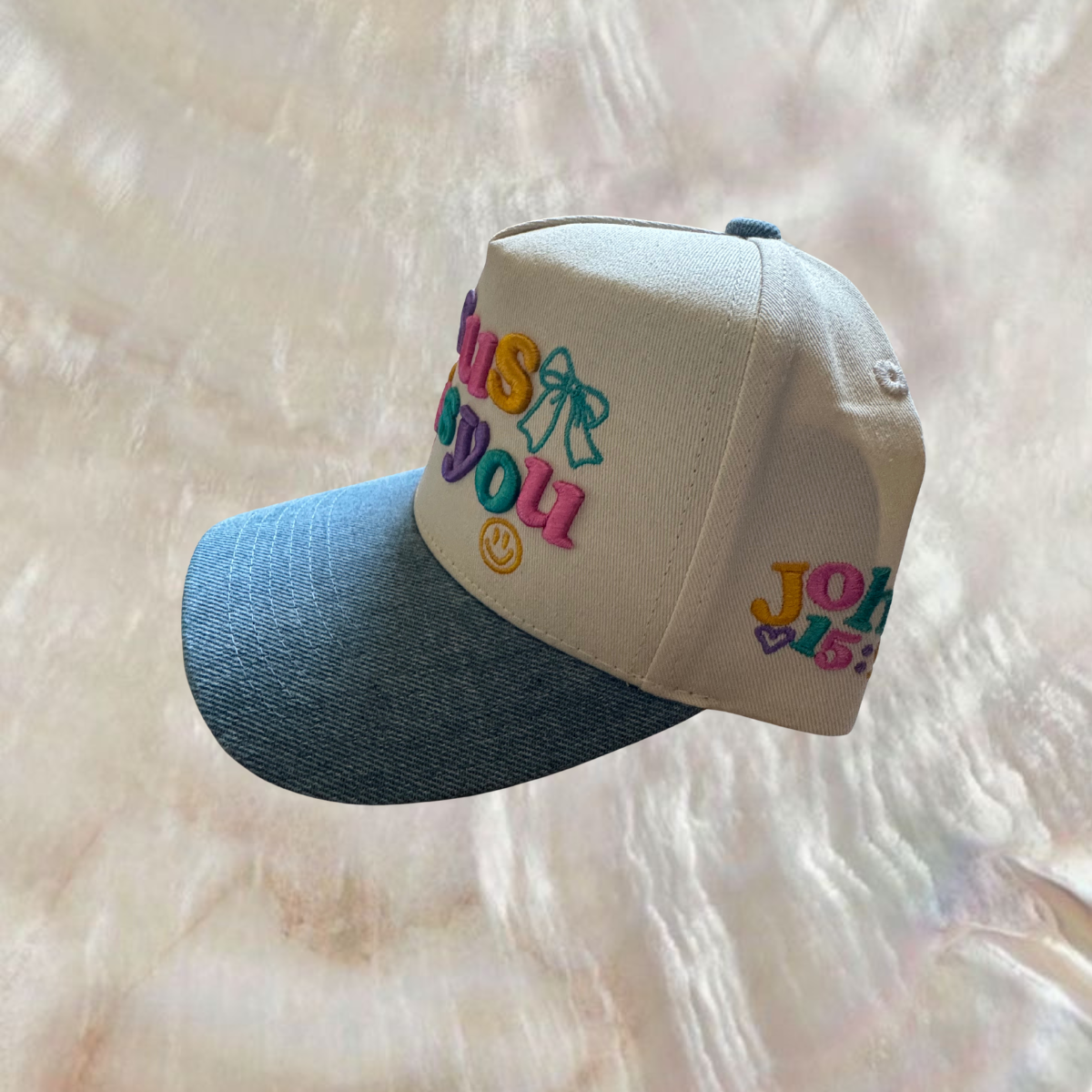 JESUS LOVES YOU JOHN 15:9 trucker hat