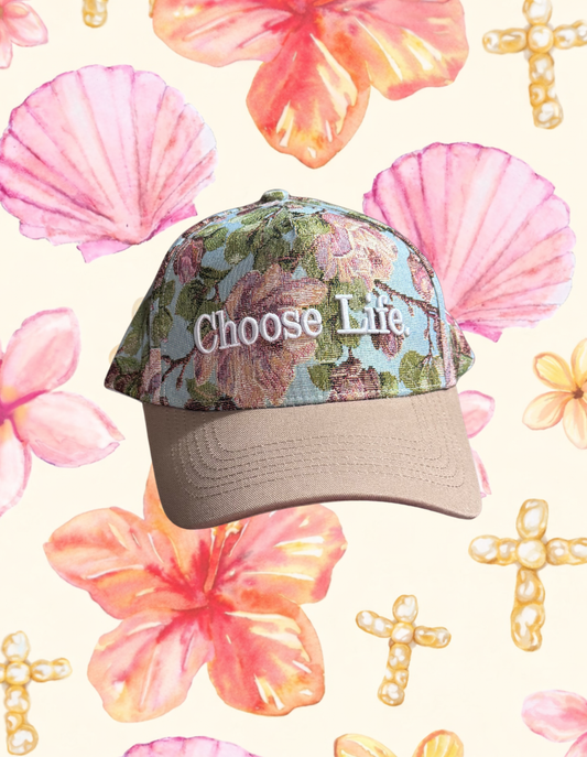 Choose Life Floral Vintage Trucker