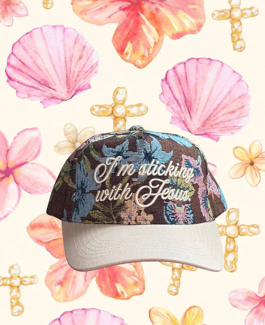 I’m Sticking With Jesus Vintage Trucker Hat