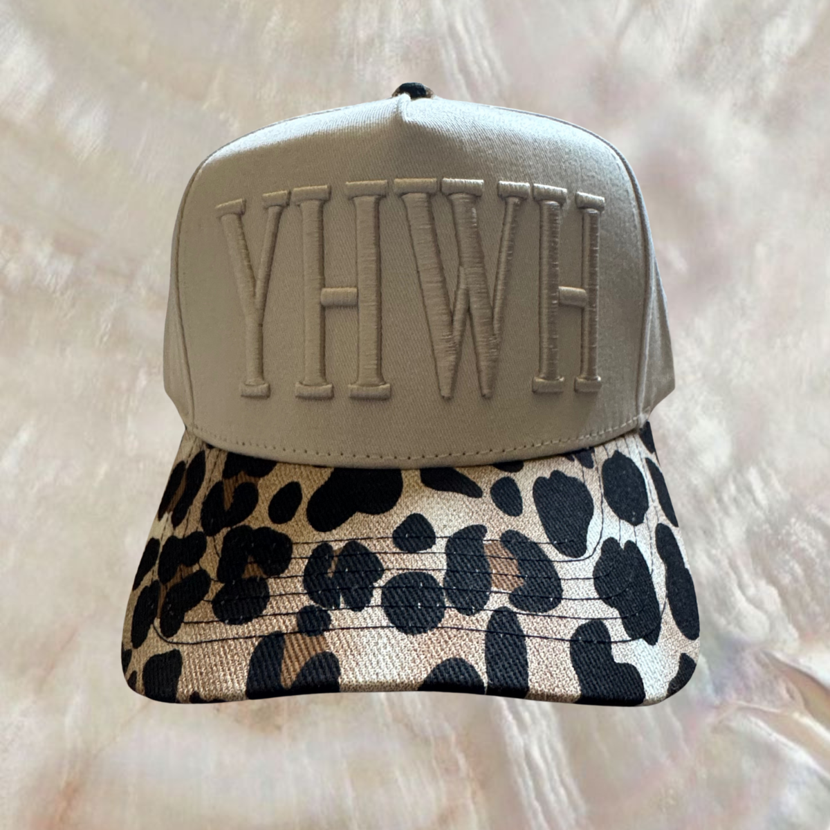 Leopard YHWH trucker hat