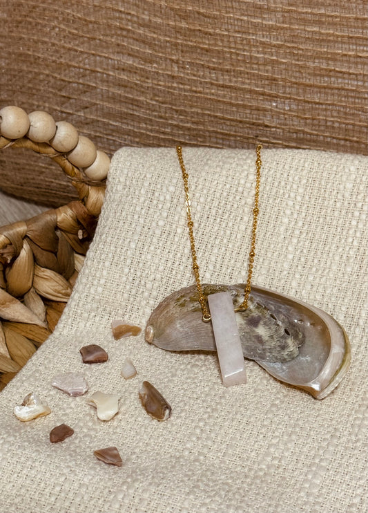 Rose quartz necklace