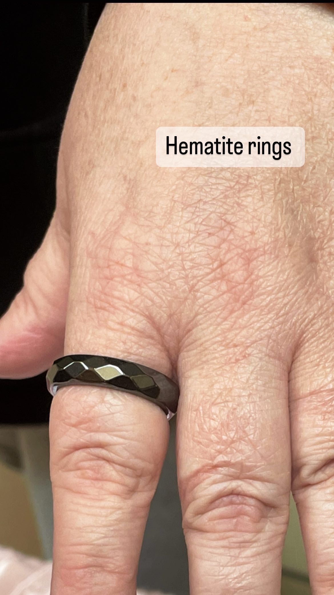 Hematite rings